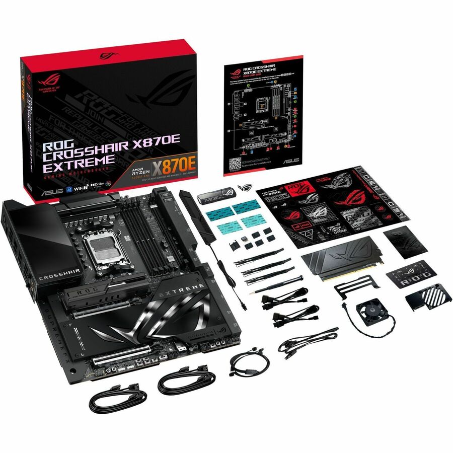 Asus ROG Crosshair X870E Extreme Gaming Desktop Motherboard - AMD X870E Chipset - Socket AM5 - Extended ATX Asus ROG Crosshair X870E Extreme Gaming Desktop Motherboard - AMD X870E Chipset - Socket AM5 - Extended ATX